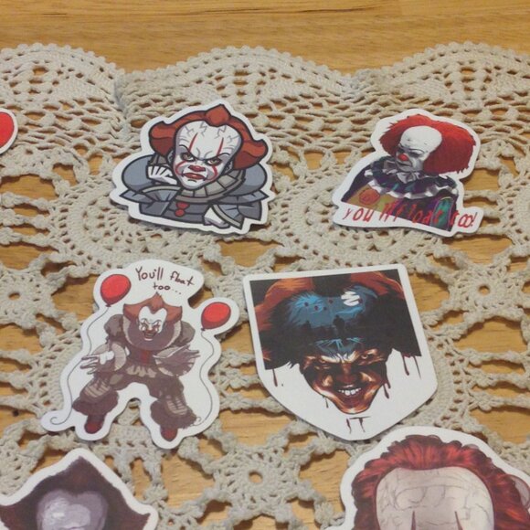 Scary Clowns / Horror stickers bundle, cellphone, hydroflask, crafts - Picture 4 of 5